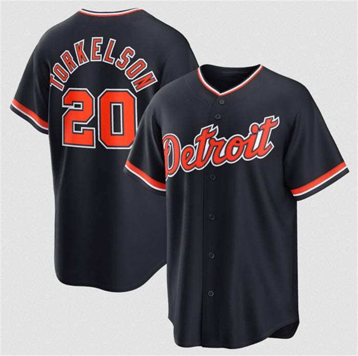 Detroit Tigers #20 Spencer Torkelson Navy JEROMEN Alternate Stitched Jersey
