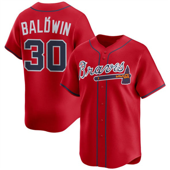 Atlanta Braves #30 Drake Baldwin Red JEROMEN 2025 Alternate Limited Stitched Jersey