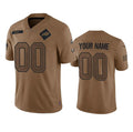 Custom B.Bills Active Player 2023 Brown JEROMEN Salute To Service Limited Stitched Jersey