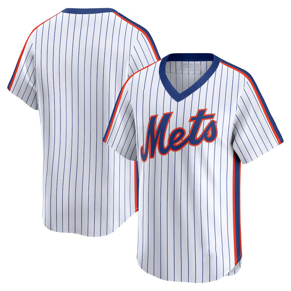 New York Mets White JEROMEN Throwback Cooperstown Collection Limited Jersey