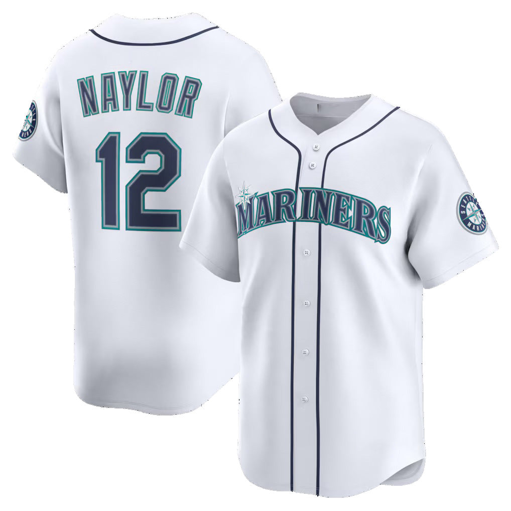 Seattle Mariners #12 Josh Naylor White JEROMEN Home Limited Jersey