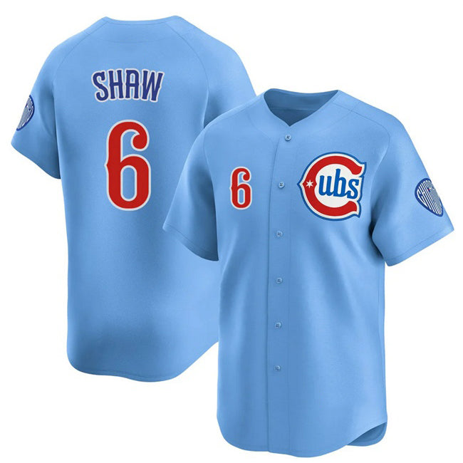 Chicago Cubs #6 Matt Shaw Blue JEROMEN 2024-25 2nd Alternate Limited Stitched Jersey