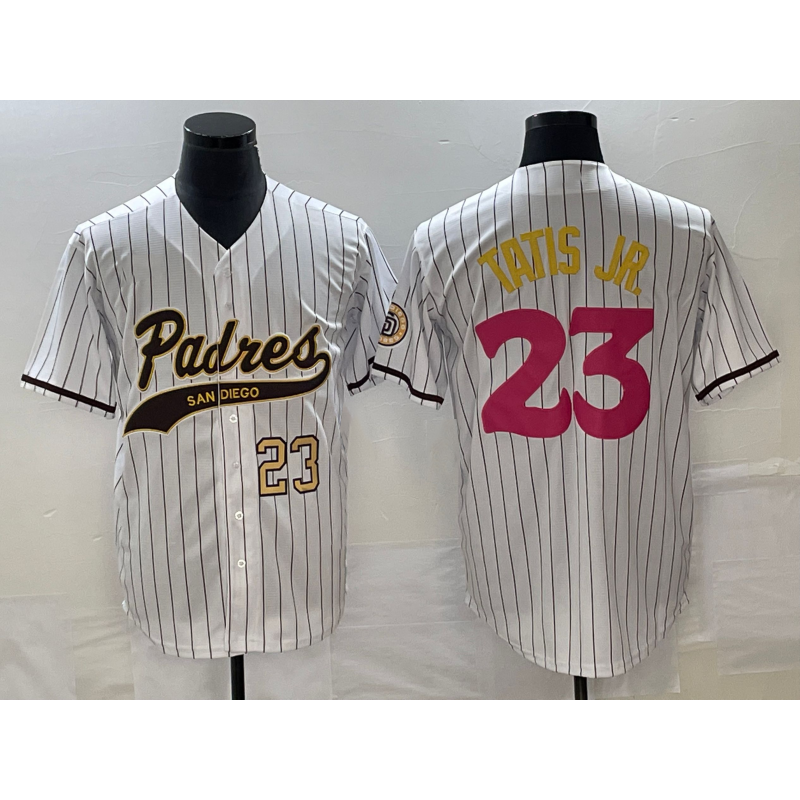 San Diego Padres #23 Fernando Tatis Jr Number White JEROMEN NEW 2023 City Connect Cool Base Stitched Jersey