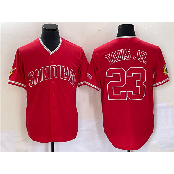 San Diego Padres #23 Fernando Tatis Jr. Red JEROMEN Cool Base Stitched Jersey