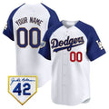 Custom Los Angeles Dodgers 2024 Jackie Robinson Patch Vapor Premier Limited Jersey ¨C White 2 JEROMEN