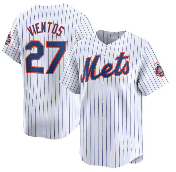 New York Mets #27 Mark Vientos White JEROMEN 2024 Home Limited Stitched Jersey