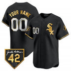 Custom Chicago White Sox 2024 Jackie Robinson Patch Vapor Premier Limited Jersey ¨C All Stitched-Black JEROMEN