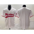 Philadelphia Phillies Blank White JEROMEN Pinstripe Cool Base Stitched Jersey