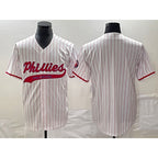 Philadelphia Phillies Blank White JEROMEN Pinstripe Cool Base Stitched Jersey