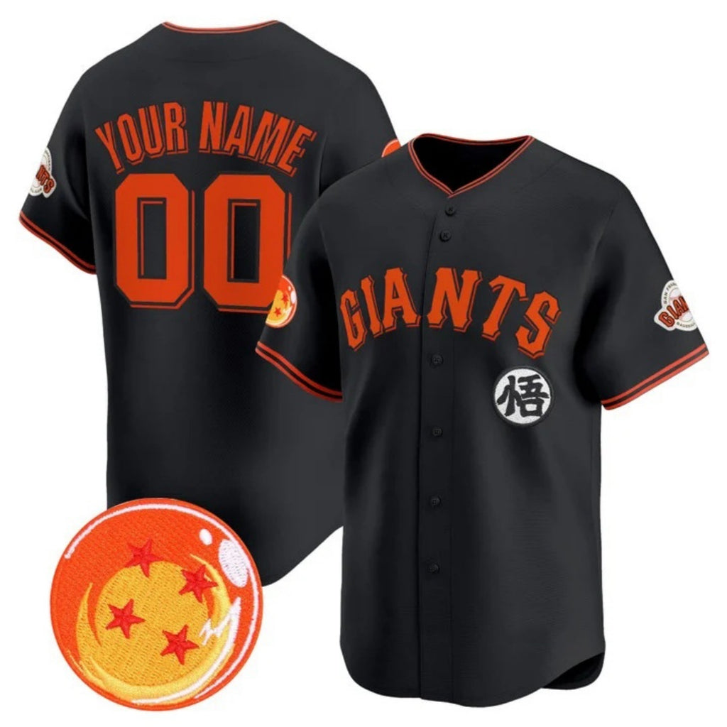 Custom San Francisco Giants x Dragon Ball Black JEROMEN Vapor Premier Limited Jersey - All Stitched