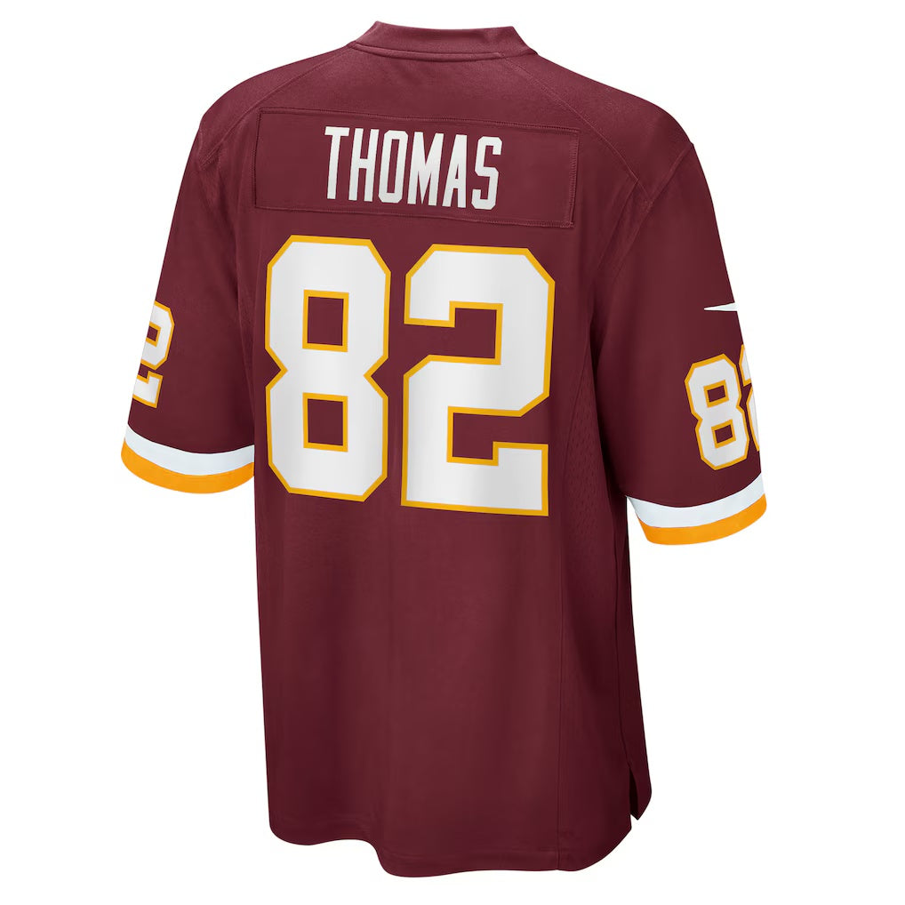 W.Football Team #82 Logan Thomas Game Player Jersey - Burgundy JEROMEN