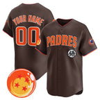 Custom San Diego Padres x Dragon Ball Brown JEROMEN Vapor Premier Limited Jersey - All Stitched