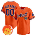 Custom Detroit Tigers x Dragon Ball Orange JEROMEN Vapor Premier Limited Jersey - All Stitched
