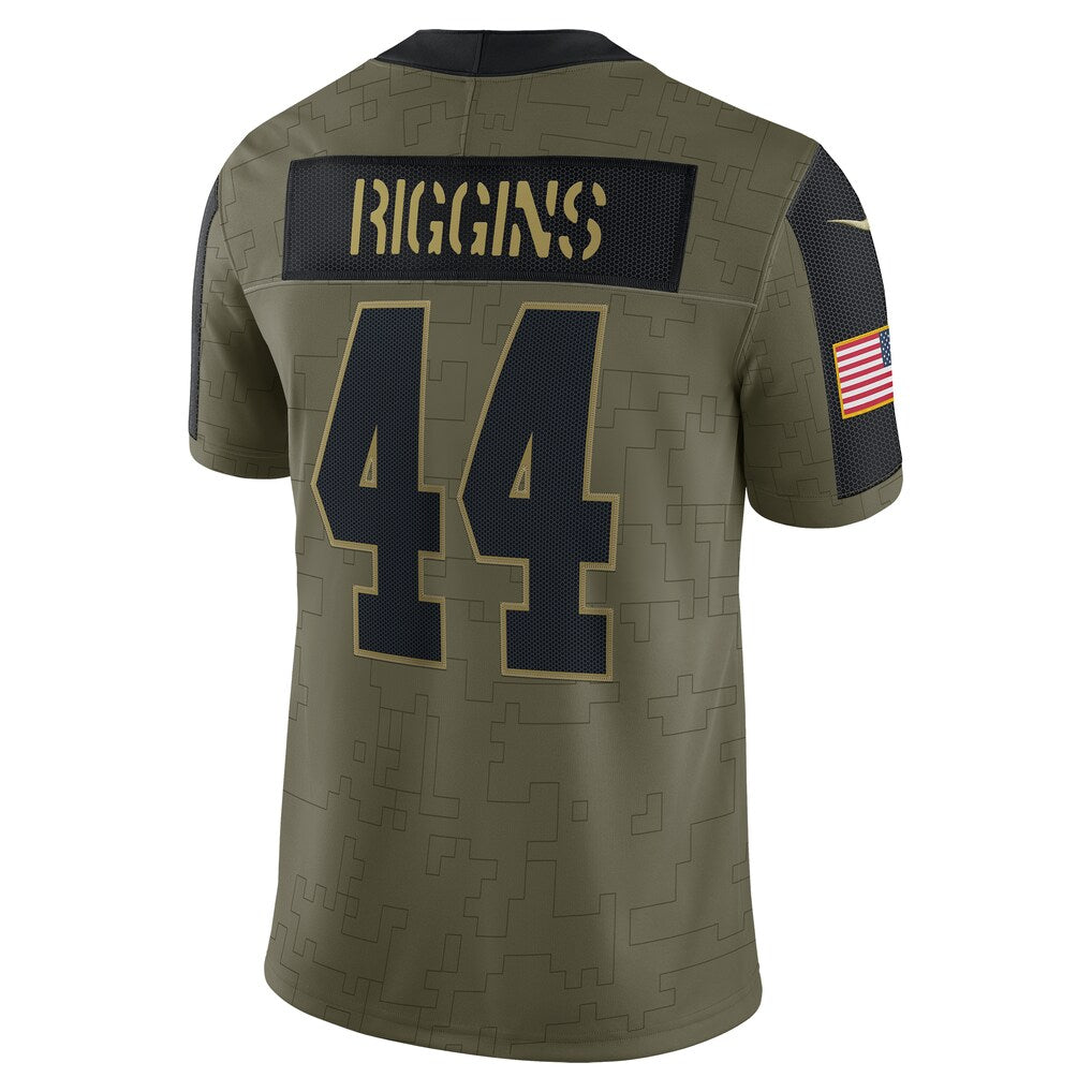 W.Football Team #44 John Riggins Olive JEROMEN Salute To Service Retired Player Limited Jersey