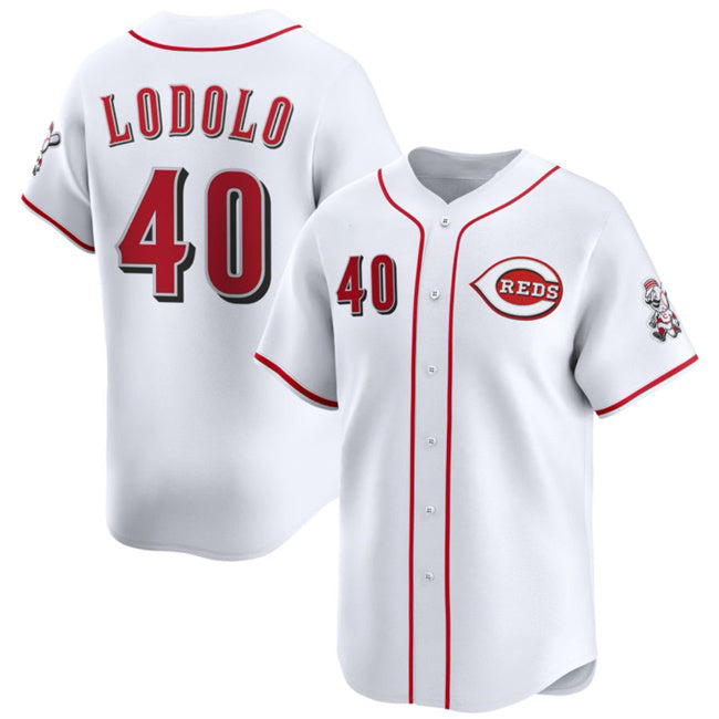 Cincinnati Reds #40 Nick Lodolo White JEROMEN Home Limited Stitched Jersey