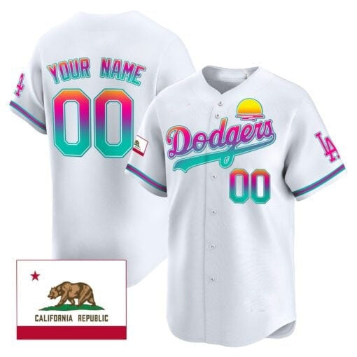 Custom Los Angeles Dodgers 2024 Los Angeles City Style Vapor Premier Limited Jersey ¨C All Stitched-White JEROMEN