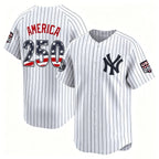 New York Yankees #250 AMERICA White JEROMEN USA 250 Fourth of July Limited Stitched Jersey