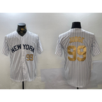 New York Yankees #99 Aaron Judge White JEROMEN Pinstripe Fashion Cool Base Jerseys