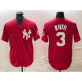 New York Yankees #3 Babe Ruth Red JEROMEN Fashion Cool Base Jersey