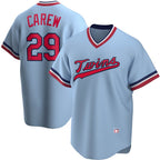 Minnesota Twins #29 Rod Carew Light Blue JEROMEN Road Cooperstown Collection Player Jersey