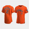 Houston Astros #2 Jose Altuve Orange JEROMEN 60th Anniversary Flex Base Stitched Jersey