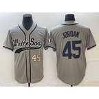 Chicago White Sox #45 Michael Jordan Number Grey JEROMEN Cool Base Stitched Jersey
