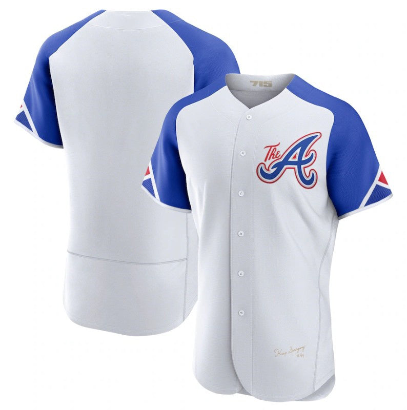 Atlanta Braves Blank White JEROMEN 2023 City Connect Flex Base Stitched Jersey 1