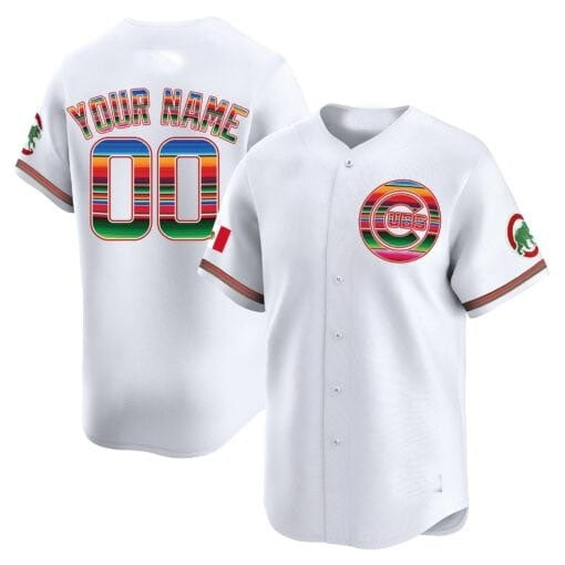 Custom Chicago Cubs Mexico Vapor Premier Limited Jersey ¨C All Stitched-White JEROMEN