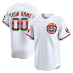 Custom Chicago Cubs Mexico Vapor Premier Limited Jersey ¨C All Stitched-White JEROMEN
