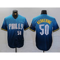 Philadelphia Phillies #50 Orion Kerkering Number Blue JEROMEN 2024 City Connect Limited Stitched Jersey
