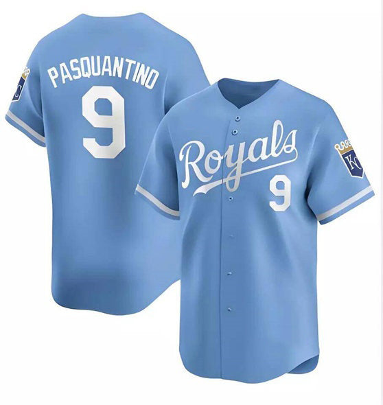 Kansas City Royals #9 Vinnie Pasquantino Light Blue JEROMEN Alternate Limited Stitched Jersey