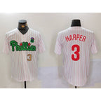 Philadelphia Phillies #3 Bryce Harper White Green JEROMEN Cool Base Stitched Jerseys