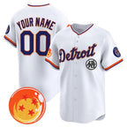 Custom Detroit Tigers x Dragon Ball White JEROMEN Vapor Premier Limited Jersey - All Stitched