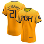 Pittsburgh Pirates #21 Roberto Clemente Gold JEROMEN City Connect Elite Player Jersey