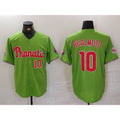 Philadelphia Phillies #10 JT Realmuto Number Green JEROMEN With Patch Stitched Cool Base Jersey