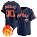 Custom Houston Astros x Dragon Ball Navy JEROMEN Vapor Premier Limited Jersey - All Stitched