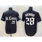 St. Louis Cardinals #28 Nolan Arenado Black JEROMEN 'Gothic Legacy Edition' Vapor Premier Limited Stitched Jersey