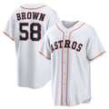 Houston Astros #58 Hunter Brown White JEROMEN Home Replica Jersey
