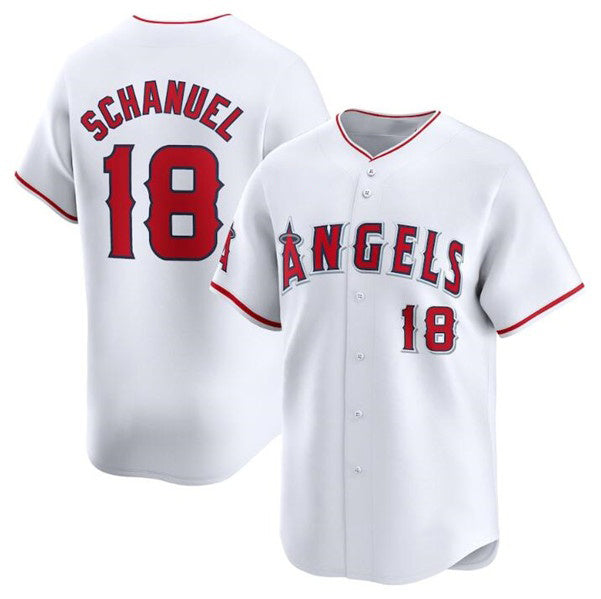 Los Angeles Angels #18 Nolan Schanuel White JEROMEN Home Limited Stitched Jersey
