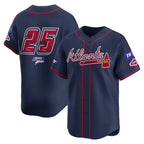 Atlanta Braves #25 Navy JEROMEN 2025 Speedway Classic Alternate Limited Jersey