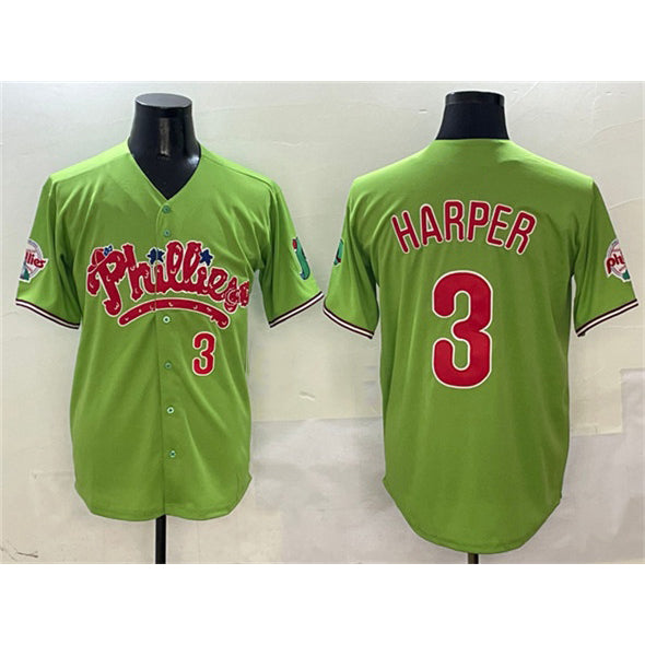 Philadelphia Phillies #3 Bryce Harper Light Green JEROMEN Phanatic Limited Stitched Jersey