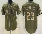 San Diego Padres #23 Fernando Tatis Jr Olive JEROMEN 2026 Armed Forces Day Jersey