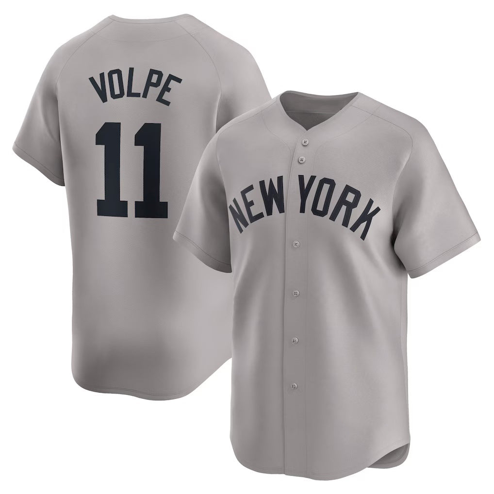 New York Yankees #11 Anthony Volpe Gray JEROMEN Away Limited Player Jersey
