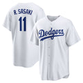 Los Angeles Dodgers #11 R¨­ki Sasaki White JEROMEN Home Replica Jersey