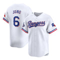 Texas Rangers #6 Josh Jung White JEROMEN 2023 World Series Champions Stitched Jersey