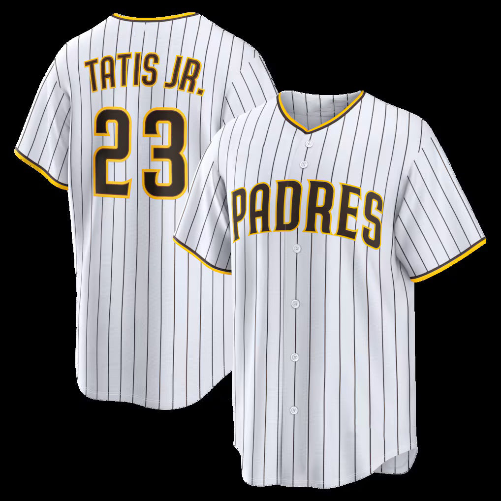 San Diego Padres #23 Fernando Tatis Jr. White JEROMEN Home Replica Player Jersey