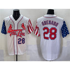 St. Louis Cardinals #28 Nolan Arenado White JEROMEN Independence Day Vapor Premier Limited Stitched Jersey
