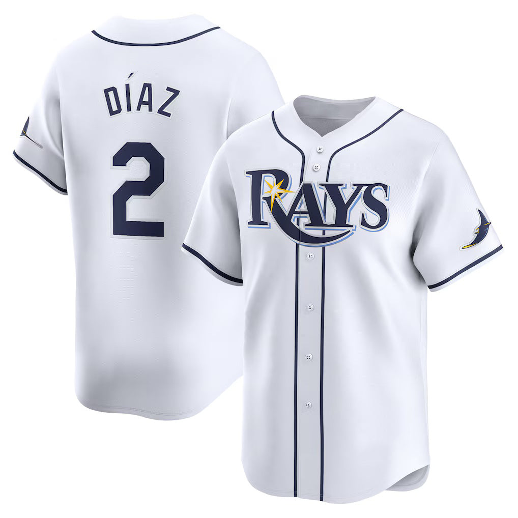 Tampa Bay Rays #2 Yandy Diaz White JEROMEN Home Limited Player Jersey