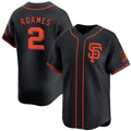 San Francisco Giants #2 Willy Adames Black JEROMEN 2024 Black Alternate Limited Stitched Jersey