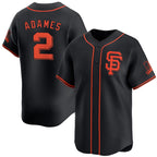 San Francisco Giants #2 Willy Adames Black JEROMEN 2024 Black Alternate Limited Stitched Jersey